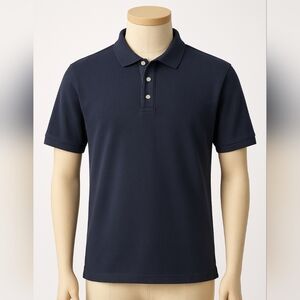 L.L. Bean Polo Short Sleeve Navy Blue Size L 14-16